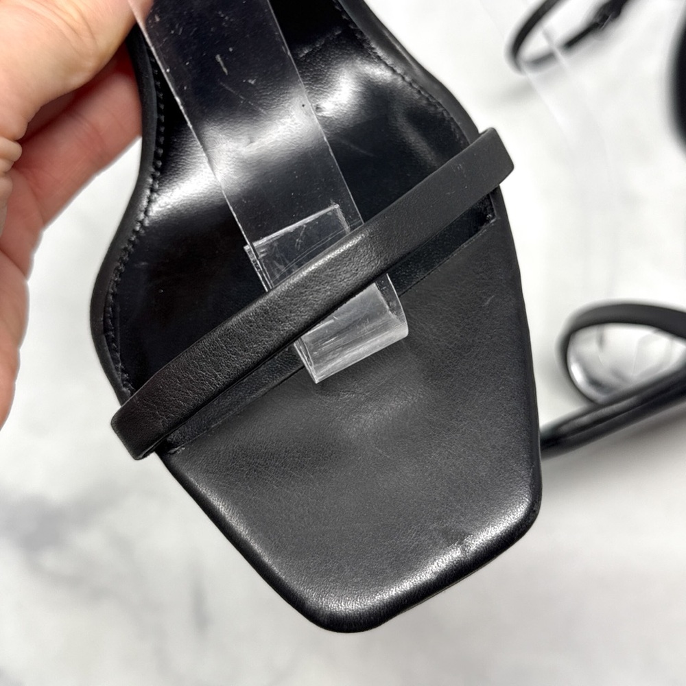 Saint Laurent Black Opyum Ankle-Strap Sandals - Picture 5 of 14